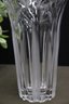 Mikasa Floral Mist Glass Vase AND Tall Square Pleated Column Glass Vase
