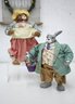 Pair Of Vintage All Paper Mache Bunny Rabbits