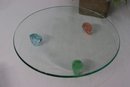 Group Lot Of Colored Glass Bowls And Pedestal Platters