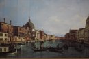 Framed Reproduction Art Print Of Canaletto's The Upper Reaches Of The Grand Canal With S. Simeone Piccolo
