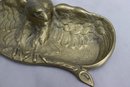 Vintage Brass Spread Winged Eagle Inkwell
