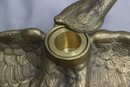 Vintage Brass Spread Winged Eagle Inkwell