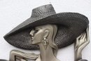 80s Fashion  Wall Hanging Art Of A Lady In A Black Hat