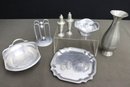 Group Lot Of Pewter And Other Metal Table Ware