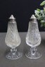 Three  Waterford Lismore Footed Salt And Pepper Shakers