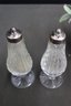 Three  Waterford Lismore Footed Salt And Pepper Shakers