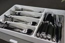 Group Lot Of Wallace 18/8 Stainless Flatware With Drawer Organizer