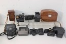 Group Lot Of Vintage And Contemporary Cameras, Movie Cameras.