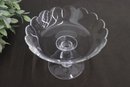 Val-St.-Lambert Crystal Scallop Rim Small Cake Stand