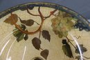 Lesley Roy Designs Signed Grape Bunches And Vines Centerpiece Pedestal Bowl