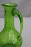 Vintage Green Crackle Glass Vase