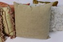 Group Lot Of Throw Pillows Of Assorted Style And Size