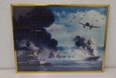 Two Framed Completed Puzzles Of Patriotic Wartime Images