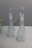 Two Vintage Crystal Decanters And Stoppers With Two Matching Old-Fashioned Glasses