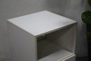 White MDF Two Drawer Nightstand
