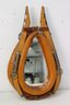 Vintage Leather And Wood Horse Collar Harness Mirror
