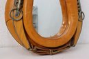 Vintage Leather And Wood Horse Collar Harness Mirror