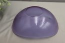 Violet Frosted Glass Oval Swoop Bowl