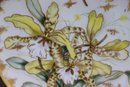 Antique Gold Outline And Accent Hand-Painted Flowers And Gilt Edge Plate, Signed MS 1890