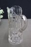 Vintage Pressed Glass Stars And Flutes Fountain Mouth Pitcher