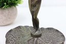 Bronze Bathing Beauty On Lily Pad Statuette, J.F. Hansen Studio