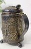 Antique E. Dragsted Denmark Silver Plate Thumb-Lift Tankard