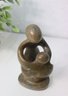 Carved Shona Stone Mother And Child Statuette, Signed Bottom J. Chinhoy