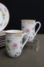 Group Lot Of 8 Floral Fantasy By Georges Briard Plates And 2 Matching Mugs