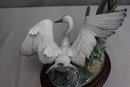 Vintage  Large Lladro Porcelain Figurine #1456, 'Cranes,'