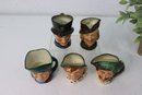 # B- Group Lot Of 5 Assorted Vintage Royal Doulton Toby Jugs