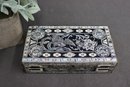 Dragon Inlay Anglo-Indian Vizagapatam-Style Wooden Lined Box