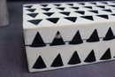 Ziggurat Pattern Anglo-Indian Vizagapatam-Style B/W Box