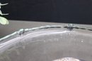 Glass Cake Plate On Silverplate Pedestal AND Waterford Crystal Cake Server With Towle Stainless Blade