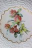 Two Antique Scalloped And Fluted Hand-Painted Wild Flower Plates, One Is Marked M.J. Aldrich