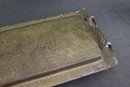 Vintage  Rectangular Hammered Copper Tray With Handles