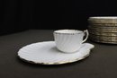 25pcs  Vintage Gladstone China, Old Grecian Flute, Luncheon Cup & Plate Sets