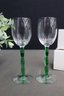 Two Orrefors Nobel Jubilee Commemorative Wine Glasses, Original Boxes