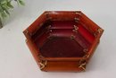 Vintage Rustic Hexagonal Leather And Wood Box