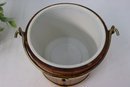 Vintage Kraftware NYC Ice Bucket Wood And Gold Tone Accents Mid Century Modern