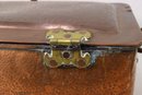 Vintage Hammered Copper Storage Box Withbrass Fittings