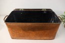 Vintage Hammered Copper Storage Box Withbrass Fittings