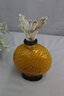 Dale Tiffany Pumpkin Pie Hand Blown Art Glass Perfume Bottle