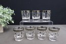 MCM  Silver Tone Unsigned Tumbler/Low Ball Rock Glasses