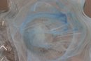 Cypress Home Alabaster Scallop Blue Glass Platter