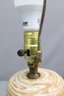 Vintage Italian Caramel And Ivory Swirl Cylinder Lamp
