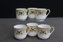Vintage Chikaramachi/Noritake Hand-Painted Pastel Yellow And Gold Porcelain Tea Set, 15pc