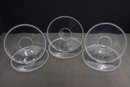 Set Of Six(6) Vintage Imperial Candlewick Glass Bead Shallow Plates