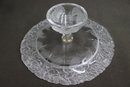 Group Lot Of Cut And Pressed Glass - Bowl, Cake Stand, Vase, Pitcher