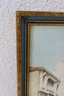 Ornate Faux Gilt And Blue Frame With Venice Canal With Gondolier Scene, Signed Lower Right