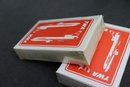 2 Vintage TWA Playing Card Decks In Fabulous Original Boxes, One Still Plastic Wrapped